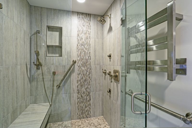 Walk-In Shower with Modern Tiles