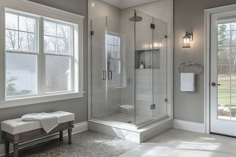 Tiled Shower with Built-in Seat